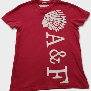 Vintage Abercrombie & Fitch Adult Large Red Muscle Shirt Native American Graphic